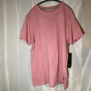 Kenneth Cole Tee Shirt Men Medium Pink Short Sleeve Slim Fit Knit Shirt